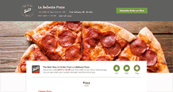 Desktop Screenshot of labellezapizza.com